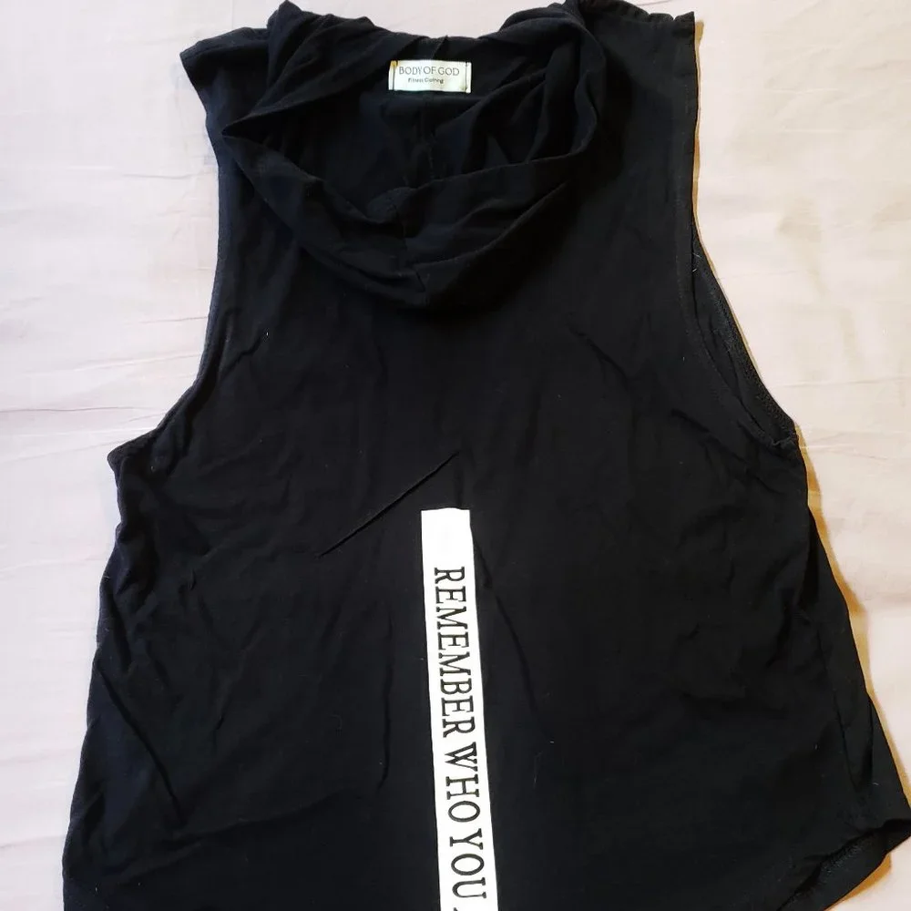New BODY OF GOD Hooded Muscle Tee Tank Top. - Picture 3 of 6